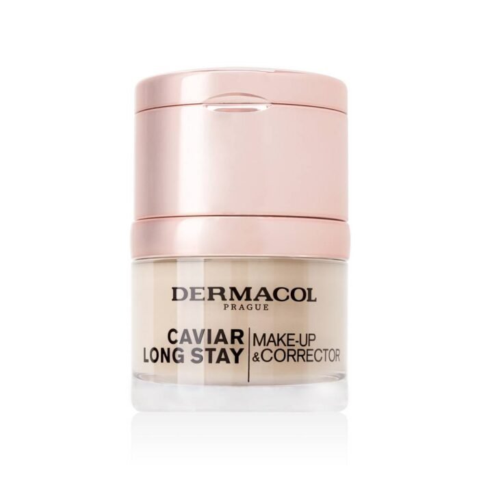 Uneven skin tone and visible imperfections - Dermacol, Caviar Long Stay Make-up & Corrector Pale 30 ml,