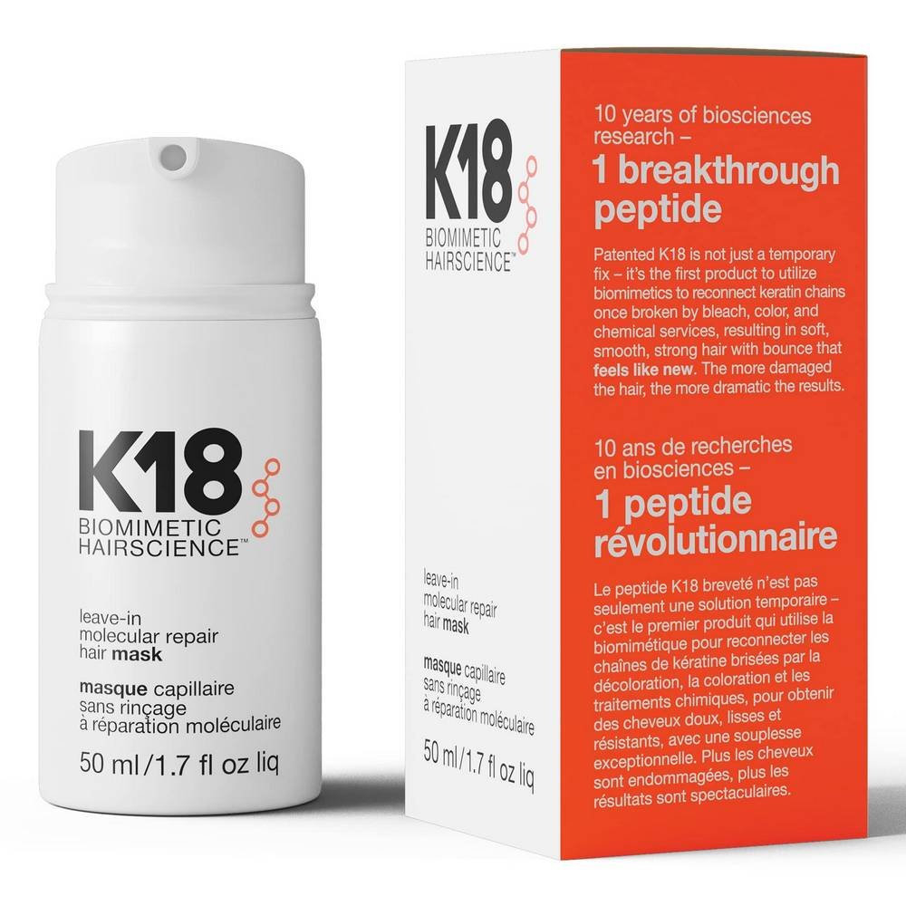 k18 hair molecular repair leave in 50 ml Hair damage from heat styling and chemical treatments - K18 Hair Molecular Repair Leave-in 50 ml