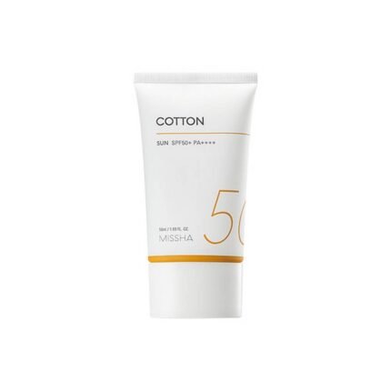Excessive oil and shine on the skin - Missha, All Around Safe Block Cotton Sun 50 ml,
