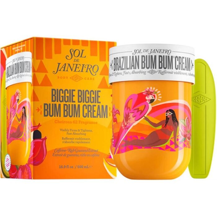 Apparence de la cellulite et fermeté de la peau - Sol de Janeiro, Crème Bum Bum Brésilienne Biggie Biggie 500 ml,