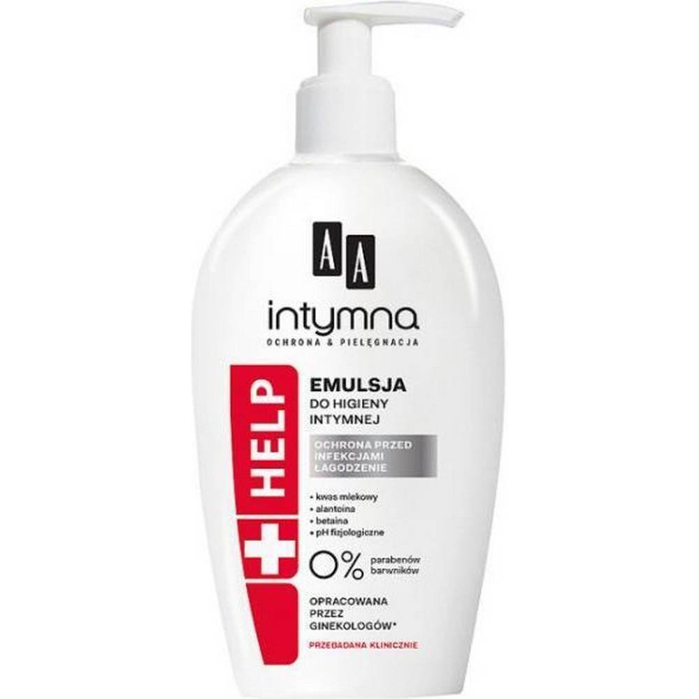 aa intymna ochronaandpielegnacja 300 ml Intimate area irritation - AA Intimate Protection & Care Intimate hygiene emulsion Help 300 ml