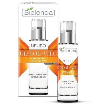 Dull and tired skin - Bielenda Neuro Glicol+Vit.C Złuszczające Neuromimetyczne Odmładzające Serum na Noc 30 ml