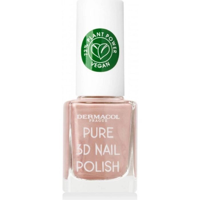 Ongles ternes et plats, manquant de brillance et de volume - Dermacol, Vernis à ongles Pure 3D Vernis à ongles effet 3D 06 Perles naturelles 11 ml