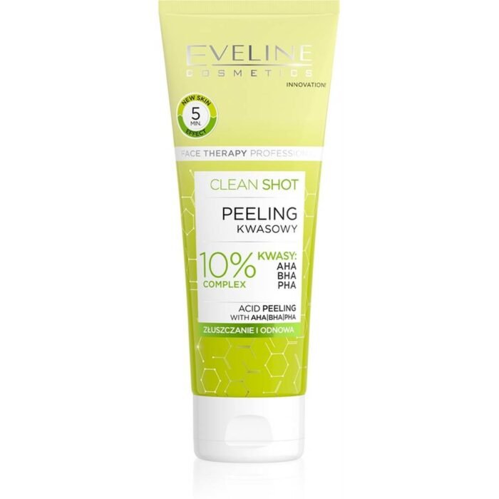 Clogged pores - Eveline Cosmetics Clean Shot 10% Complex of AHA, BHA and PHA 75ml