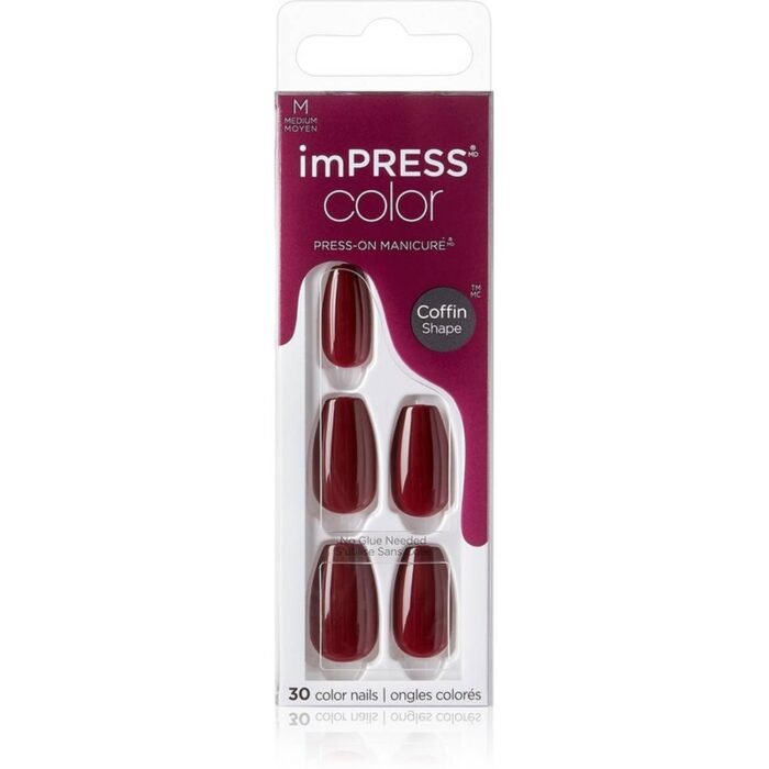 Difficulty applying traditional nail polish - KISS imPRESS Color Medium Winery in NYC 30