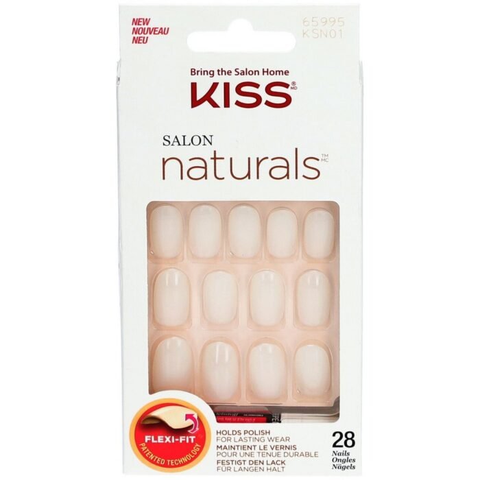 Uneven Nail Lengths - Kiss Salon Natural Break Even false nails 28