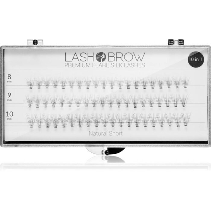 Sparse or uneven natural lashes - Lash Brow Premium Flare Silk Lashes natural short 1