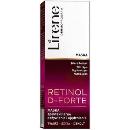 Потеря упругости кожи - маска LIRENE Retinol D-forte для интенсивного питания и подтяжки, 50 мл