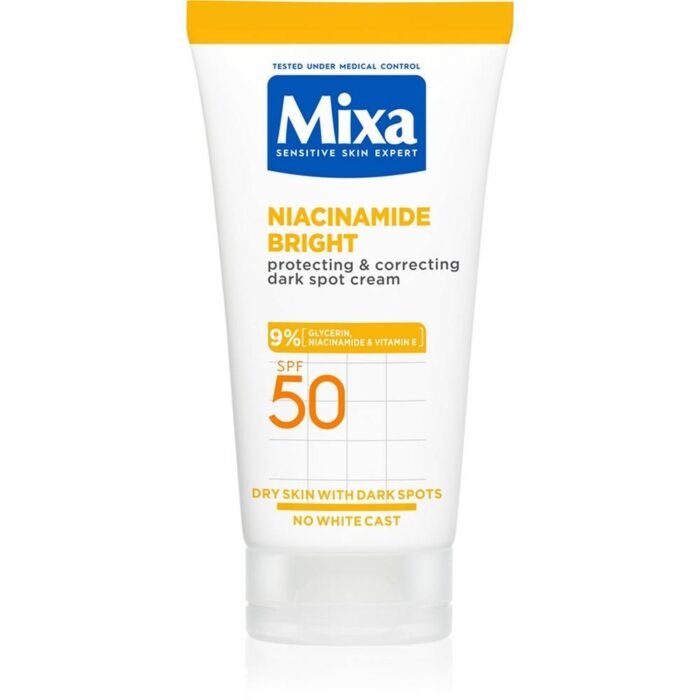 Неравномерный тон кожи- Mixa с ниацинамидом и ярким SPF 50, 50 мл