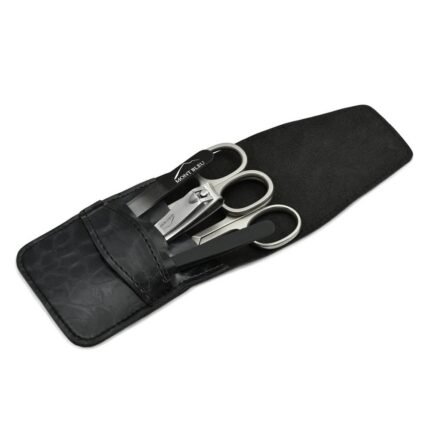 Ineffective nail tools - Mont Bleu 5-piece Manicure Set in Faux Leather Case Black ‘Anna’