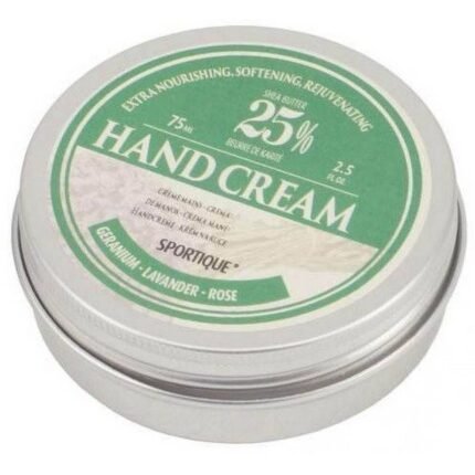 Dry and rough hand skin - Sportique, HAND AND NAIL CREAM - GERANIUM, LAVENDER, ROSE 75 ml,