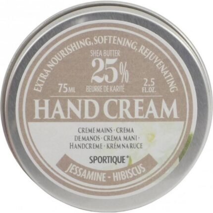 Dry and cracked skin on hands - Sportique, hand and nail cream Jasmine and Hibiscus 75 ml,