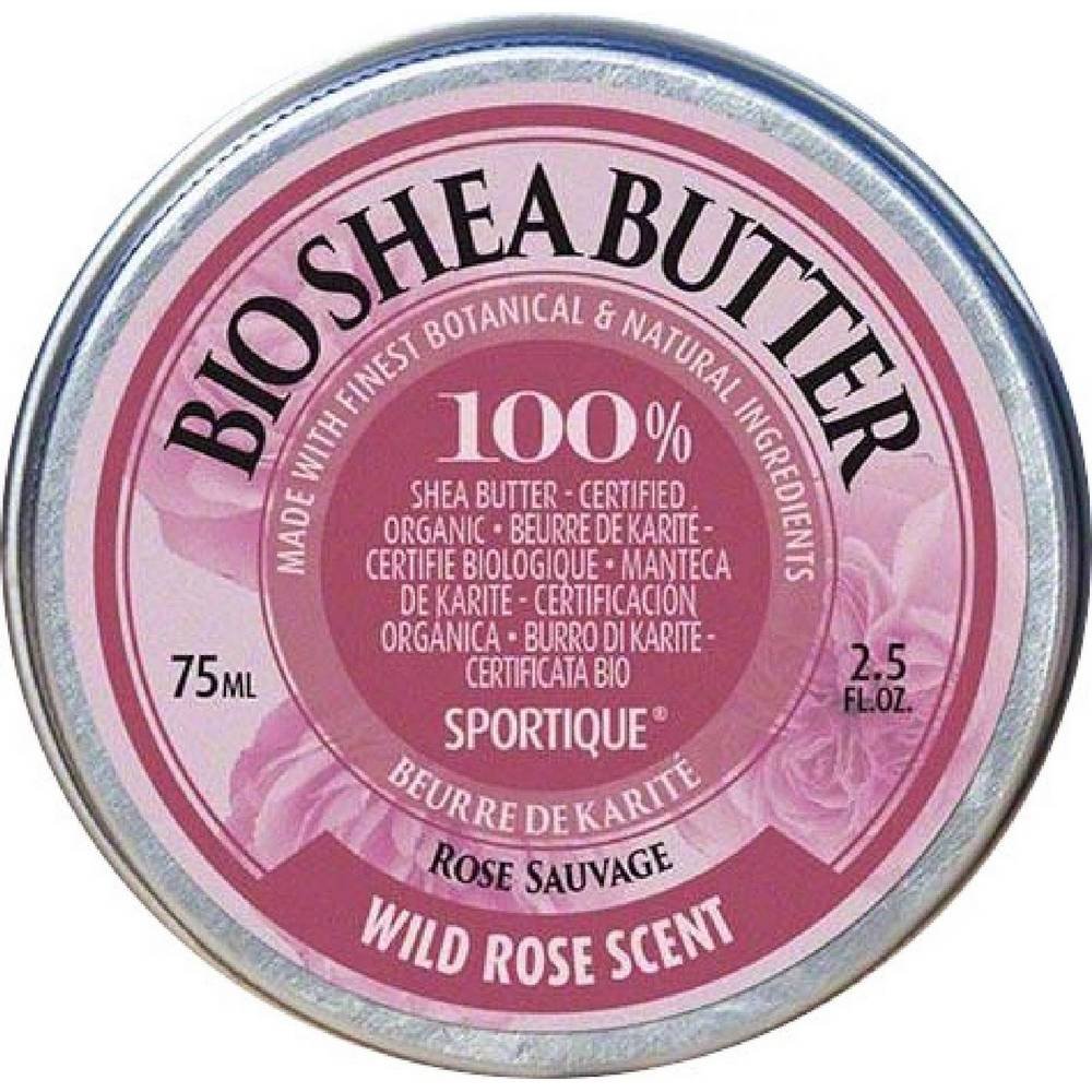 sportique organic shea butter wild rose 75 ml Dry and dehydrated skin - Sportique, Organic Shea Butter Wild Rose 75 ml,