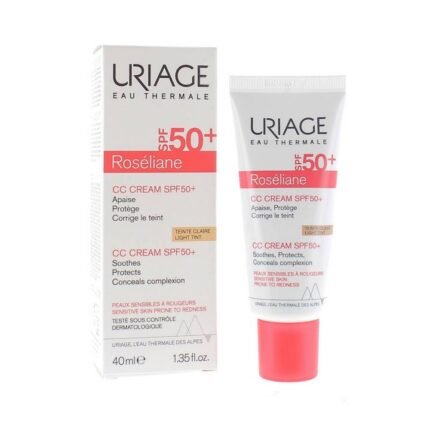 Redness and irritation in sensitive skin - Uriage Roséliane CC Cream SPF 50+ Light tint 40 ml