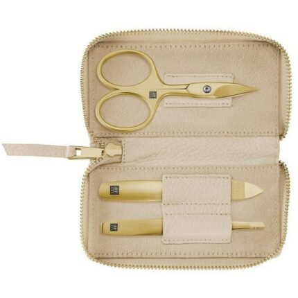 Disorganized Nail Tools - ZWILLING Cowhide leather manicure case 3 Premium Gold Edition