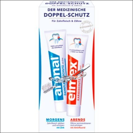 elmex Toothpaste Mundhygiene-Set 1x elmex + 1x aronal, 150 ml