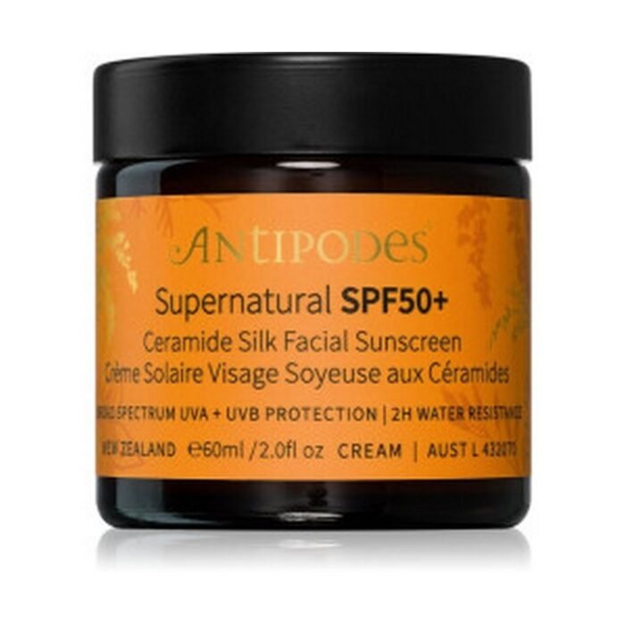 UV damage causing premature aging,-Antipodes,Supernatural SPF50 Ceramide Silk Facial Sunscreen, 60 ml,