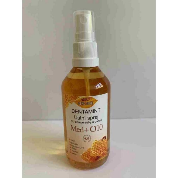 Mauvaise haleine et mauvaise haleine - BIO BIONE, Spray buccal Bio Miel & Propolis Dentamint 115 ml.