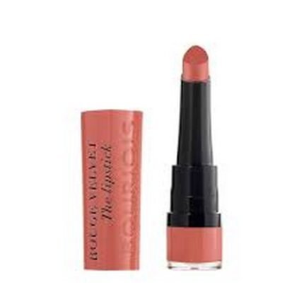 Lipstick that fades quickly or requires reapplication,-Bourjois Paris, Rouge Velvet The Lipstick 15 Peach Tatin, 2.4 g,