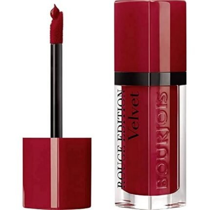 Lipstick that fades or smudges after eating or drinking, -Bourjois, Paris Rouge Edition Velvet 15 Red‑volution, 7.7 ml,