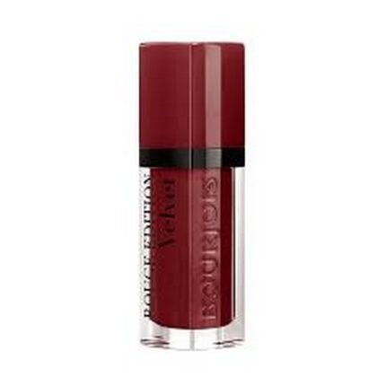 Lipsticks that feel heavy or sticky during wear,-Bourjois Paris, Rouge Edition Velvet Matte 19 Jolie-De-Vin, 7.7 ml