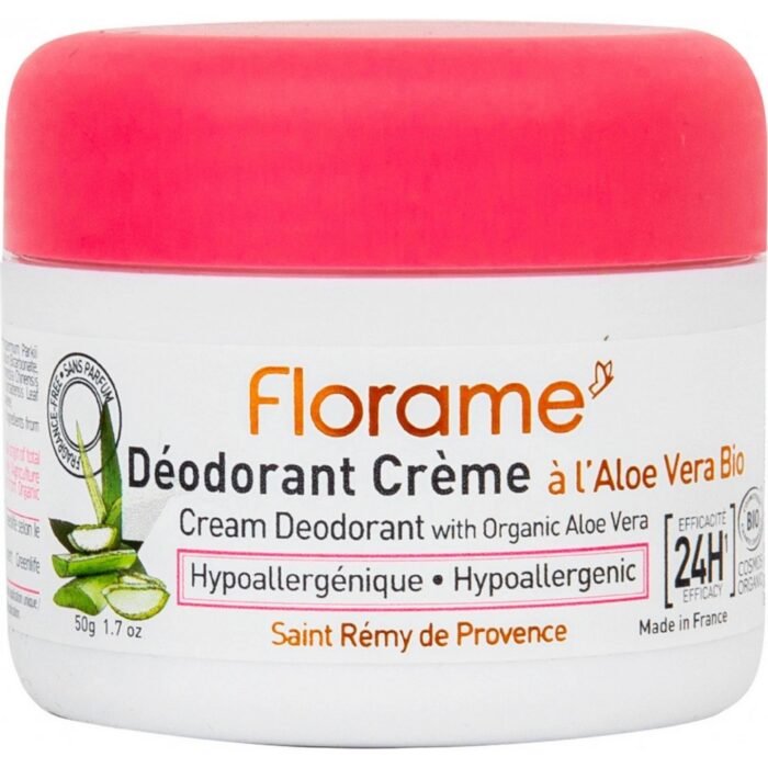 Sensitivity to traditional deodorants – Florame, deodorant cream 24h hypoallergenic, 50g,