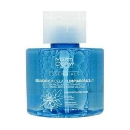 Residual makeup and impurities on the skin,-Martiderm,Essentials Micelar Cleansing Solution 3 in, 300 ml,