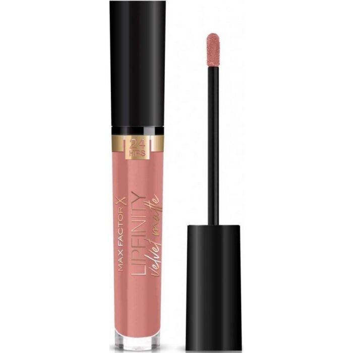 Lipstick that fades or transfers easily during wear, -Max Factor, Lipfinity Velvet Matte 015 Nude Silk, 4 ml,