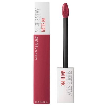 Lipstick that fades, smudges, or transfers easily,-Maybelline ,SuperStay Matte Ink long-lasting, 80 Ruler, 5 ml,