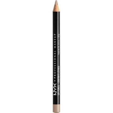 Lip color feathering and smudging - NYX Professional Makeup Slim Lip Pencil Nude beige lip pencil 1 g