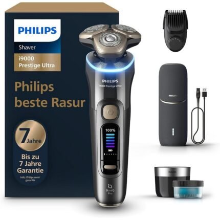 Tugging and irritation from standard electric shavers,-Philips,i9000 Prestige Ultra XP9402/46,