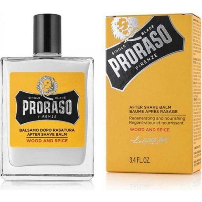 Post-shave dryness and tightness,-Proraso,Moisturizing After Shave Balm Wood and Spice,100ml,
