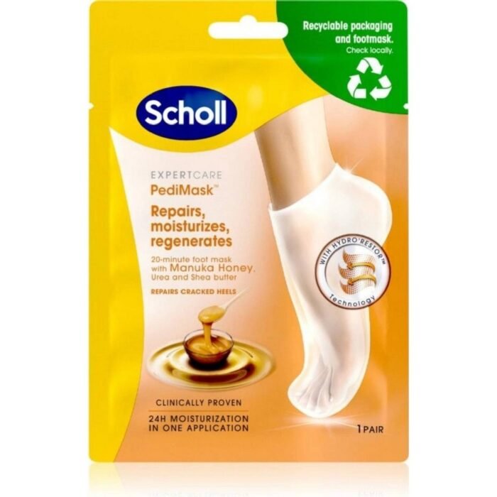 Pieds secs et craquelés - Masque pédiatrique SCHOLL Expert Care Miel de Manuka 1 paire