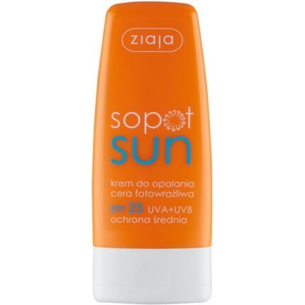 Sunburn and UV damage - Ziaja, Sopot Sun Sunscreen Photosensitive Skin Spf 25 60ml,