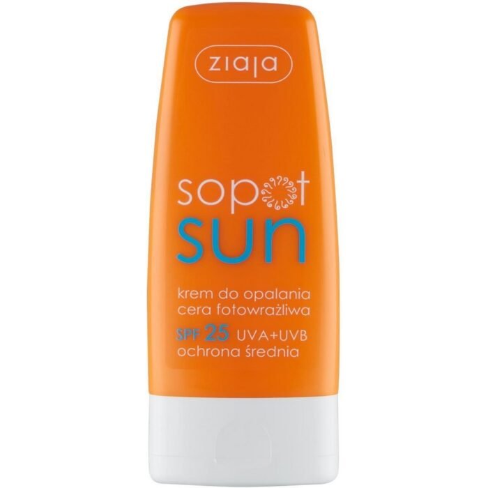 Sunburn and UV damage - Ziaja, Sopot Sun Sunscreen Photosensitive Skin Spf 25 60ml,