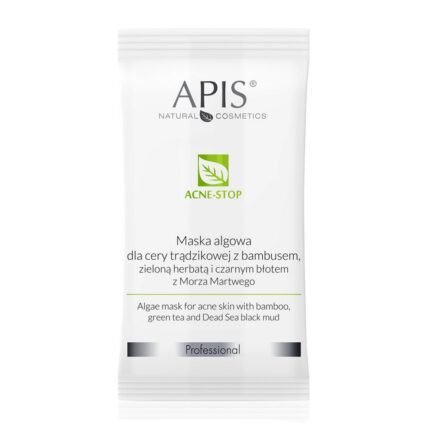 Acne and breakouts - Apis Acne-Stop Algae Mask for Acne-Prone Skin with Bamboo, Green Tea and Black Dead Sea Mud 20g