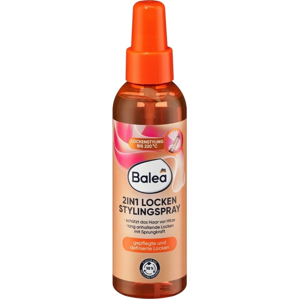 balea 2in1 ochrona przed cieplem i utrwalenie lokow 150 ml Средства для укладки повреждают локоны при нагревании - Термозащита и фиксация локонов Balea 2в1, 150 мл