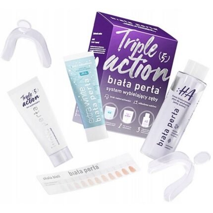 Stubborn teeth stains - BIALA PEARL TRIPLE ACTION - SYSTEM WYBIELANIA ZĘBÓW