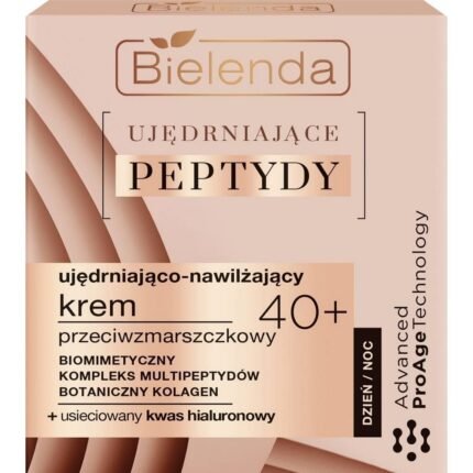 Early signs of wrinkles and fine lines - Bielenda, Firming Peptides 40+ Moisturizing and Firming Anti-Wrinkle Day and Night Face Cream 50ml,
