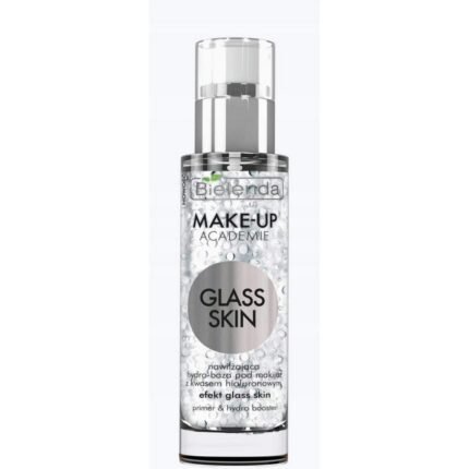 Dry and dull-looking skin - Bielenda, GLASS SKIN Moisturizing hydro-makeup base with hyaluronic acid 30 ml,