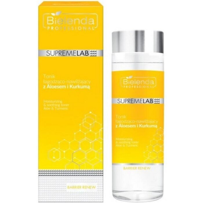 Skin irritation and redness - Bielenda, Professional Supremelab Barrier Renew Soothing and Moisturizing Toner with Aloe and Turmeric 200ml,