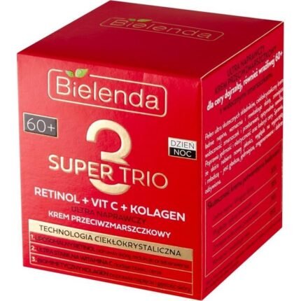 Deep wrinkles and loss of firmness - Bielenda, Super Trio Retinol+ Vit C+ Collagen Ultra Repair Cream 60+ for day and night 50ml,