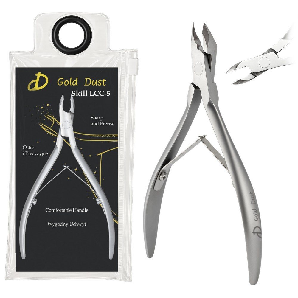 cazki do skorek 5mm profesjonalne ostre obcinacz stal nozyczki obcinaczki Difficulty trimming thick or stubborn cuticles - Gold Dust CUTICLE NIPPERS 5mm PROFESSIONAL SHARP CUTTERS STEEL SCISSORS CUTTERS