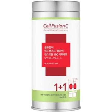 Skin damage caused by harmful sun rays, –Cell Fusion C, Advanced Clear Sunscreen SPF50, 2 x 35ml,