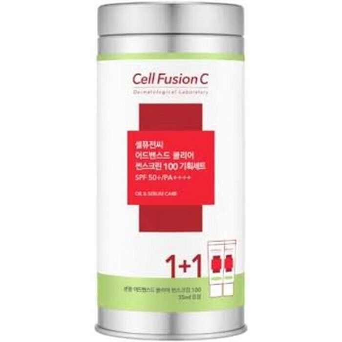 Skin damage caused by harmful sun rays, –Cell Fusion C, Advanced Clear Sunscreen SPF50, 2 x 35ml,