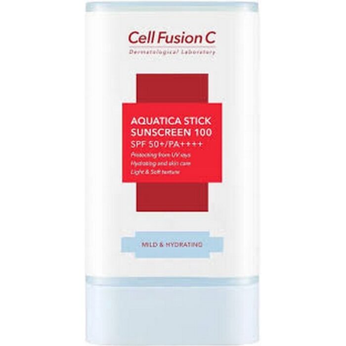Dommages cutanés causés par les rayons solaires nocifs, – Cell Fusion C, Stick Solaire Aquatica SPF 50+, 19 g.