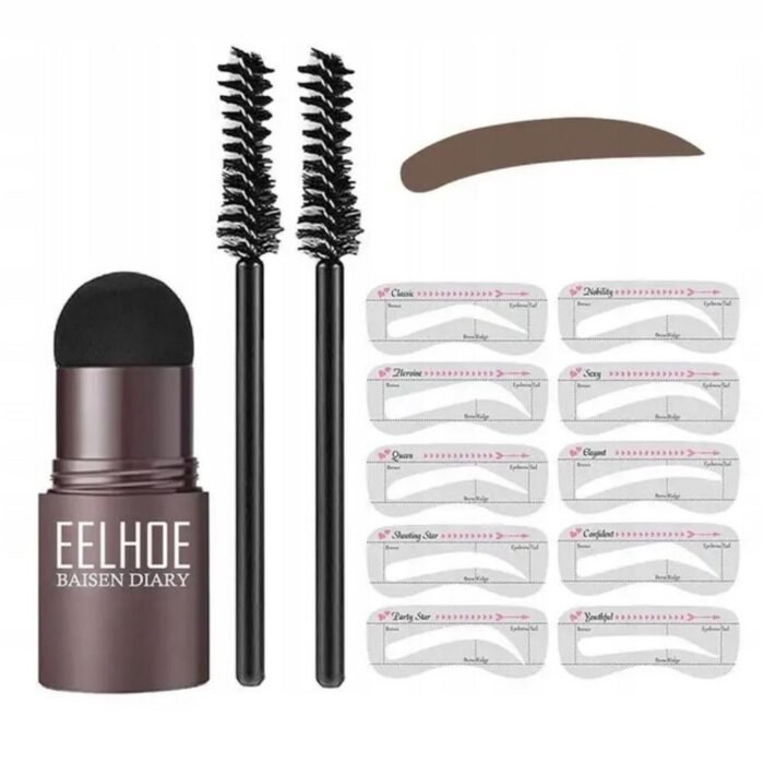 Uneven or sparse eyebrows - EELHOE Dark Brown Eyebrow Pomade Stamp and Stencil Set