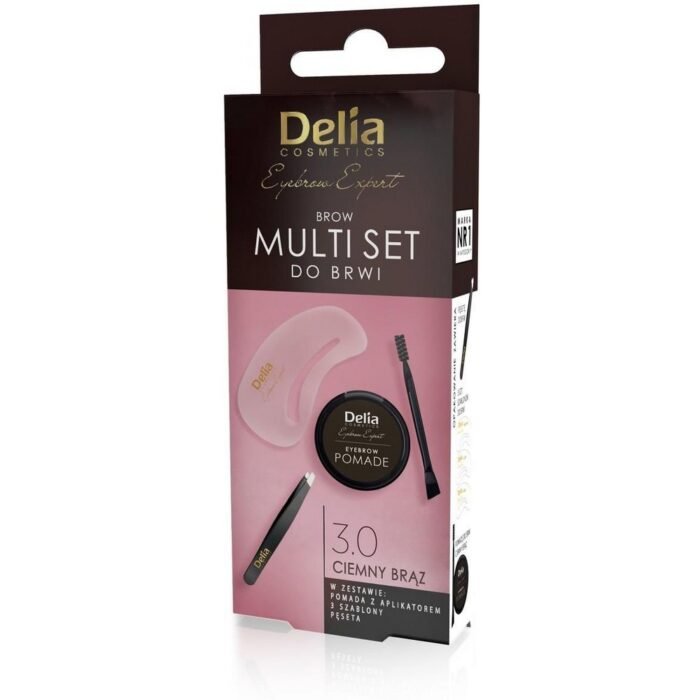 Difficulty achieving precise, defined brows - Delia Cosmetics Delia Multi-Set Eyebrow Pomade Stencils C. Brown