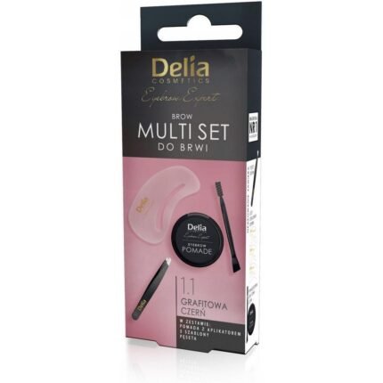 Difficulty achieving precise and symmetrical brows - Delia Cosmetics Delia Multi-Set Eyebrow Pomade Stencils Graphite