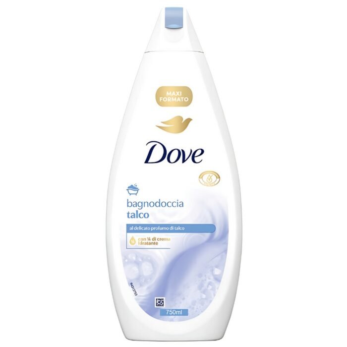 Dry skin after showering - DOVE TALCO Bath Fluid 750 ml